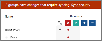 Sync security warning message