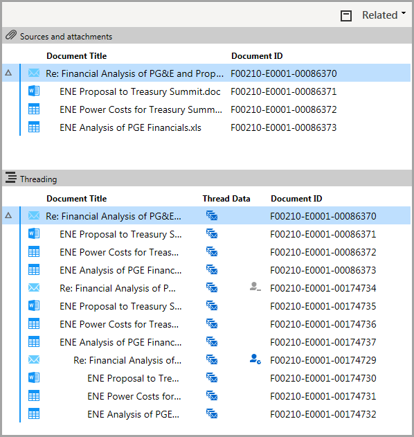 Add a Related pane to your workspace