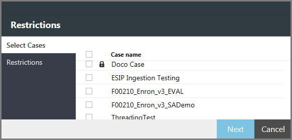 The Restricted user assignment icon