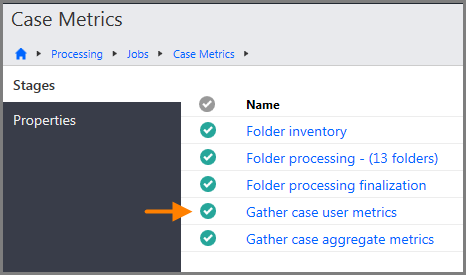 Gather case user metrics