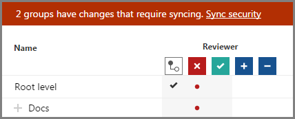 Sync security warning message