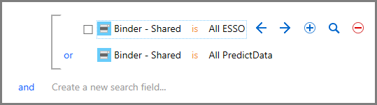 Results of multi-selecting values for a field using the 'is any of' search operator.